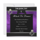 Invitation Fund Raiser Formal Black Tie Purple
