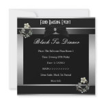 Invitation Fund Raiser Formal Black Tie Silver