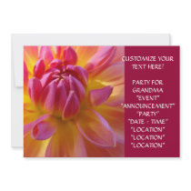 INVITATION Party for Grandma Dahlia Customise Text