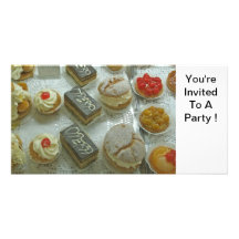 Invitation, Party, Little Pastries # 1 Customised Photo Card