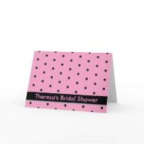 Invitation: Pink and Black Dots