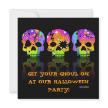 Invitation - POP ART SKULLS