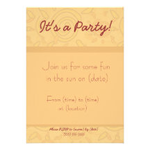 Invitation - Swirled Sun