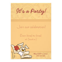 Invitation - Swirled Sun (bunny)