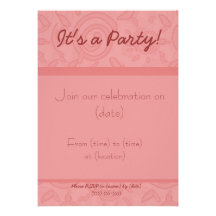 Invitation - Swirled Sun (pink)