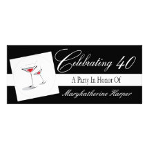 Invitation to a 40th Birthday Cocktail Party