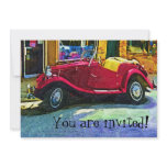 Invitation to Celebration with Classic Car