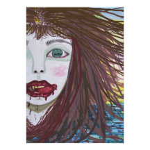 Invitation, Vampire Art, Halloween Party
