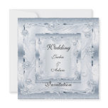 Invitation Wedding Engagement Silver Blue Art Deco