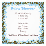 Invitations Baby Boy Baby Shower Blue Brown Cards