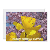 Invitations Birthday Party Cards Spring Daffodils
