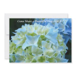 Invitations custom Blue Hydrangea Flowers Garden