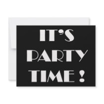 Invitations "it's party time" - customise wording