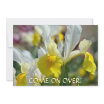INVITATIONS PARTIES Iris Flowers Come on Over!