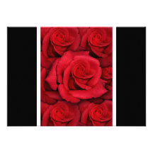 Invitations template - customisable red roses
