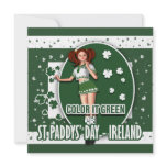 Invitations template - customisable shamrocks