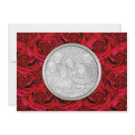 Invitations template - customizable red roses