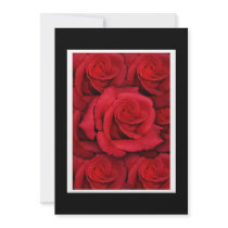 Invitations template - red roses classic