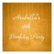 Invite Birthday Party Yellow Curtain Call