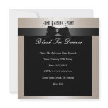 Invite Fundraiser Formal Black Tie Champagne invitations