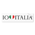 "Io amo Italia" sticker bumper stickers