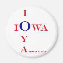 IOWA IOYA and IOWA IOU Inaugural 2009 gifts Magnets