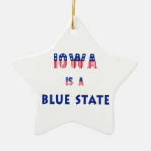 Iowa is a Blue State Ornament