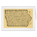 Iowa Railroad Map 1897 cards