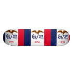 Iowa, United States flag Skateboard