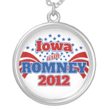 Iowa with Romney 2012 Pendant