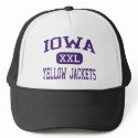 Iowa - Yellow Jackets - High - Iowa Louisiana hats