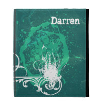 iPad Designer Grunge Aqua Caseable Case iPad Cases