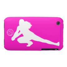 iPhone 3 Case-Mate Dig Silhouette White on Pink