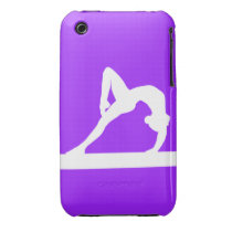 iPhone 3 Gymnast Silhouette White on Purple