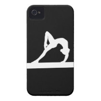 iPhone 4 Gymnast Silhouette White on Black