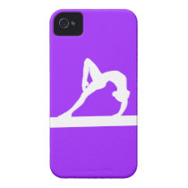 iPhone 4 Gymnast Silhouette White on Purple