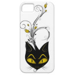 iPhone 5 Barely There Case Black Cat Yellow Flower iPhone 5 Covers
