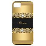 iPhone 5 Black Floral Gold