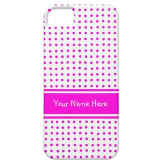 iPhone 5 Case, Customisable, Pink Polka Dots