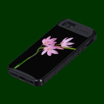 iPhone 5 Case - Pink flowers on black background