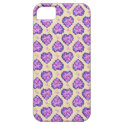 iPhone 5 Case, pretty Hearts and Flowers on Cream