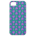 iPhone 5 Case, pretty Hearts and Flowers on Green