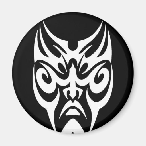 iPhone Cover White Tribal Face Tattoo Fridge Magnet