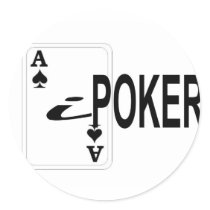 iPOKER Funny Round Stickers