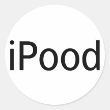iPood Round Stickers