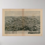 Ipswich Massachusetts 1893 Antique Panoramic Map Print