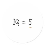 IQ = 5 (shoe size) Stickers