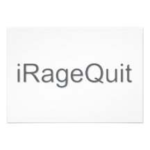 iRageQuit Rage Quitting Gamer Custom Invite
