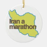 IRAN A MARATHON.png Christmas Tree Ornament