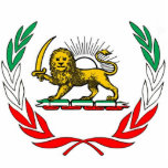 Iran customary flag photo sculptures